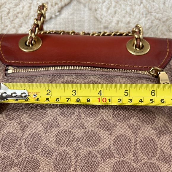 🍁NWT Coach Signature Parker Tan/Rust Backpack Rare Find! Gorgeous!! - Picture 8 of 14